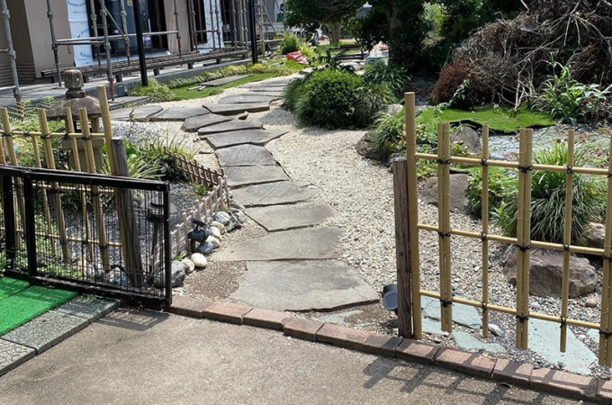 栃木県高根沢町　S様邸　戸建ての造園工事における庭のフルリフォームによる坪庭の作庭